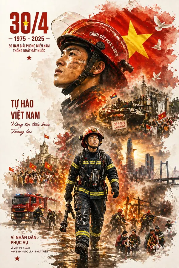 Prompt tạo Poster kỷ niệm ngày 30/4 – Giải phóng miền Nam, thống nhất đất nước